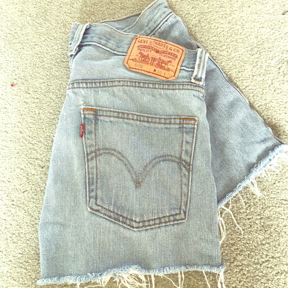 Distressed Levi shorts